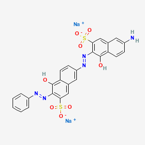 molecular formula C26H17N5Na2O8S2 B1265837 C.I. Direct Red 16, disodium salt CAS No. 6227-02-7