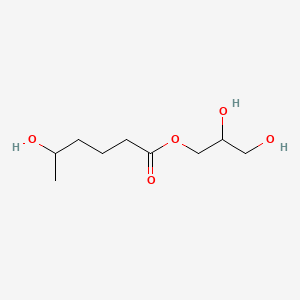 molecular formula C9H18O5 B12658373 5-Hydroxyhexanoic acid, monoester with glycerol CAS No. 26446-34-4