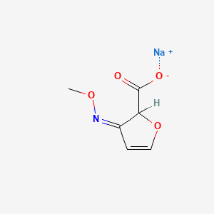 molecular formula C6H6NNaO4 B12658404 (Z)-alpha-(Methoxyimino)furoic acid, sodium salt CAS No. 65866-48-0