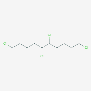 molecular formula C10H18Cl4 B12658413 1,5,6,10-Tetrachlorodecane CAS No. 102880-00-2