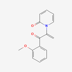 molecular formula C15H13NO3 B12658453 2(1H)-Pyridinone, 1-(1-(2-methoxybenzoyl)ethenyl)- CAS No. 108664-25-1