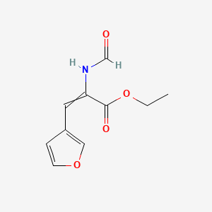 molecular formula C10H11NO4 B12658477 Ethyl 2-formamido-(furan-3-yl)acrylate CAS No. 336111-18-3