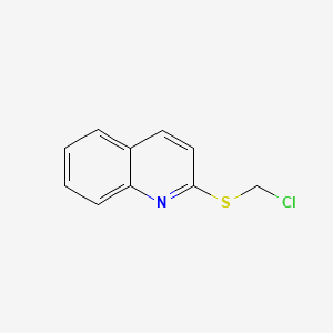 molecular formula C10H8ClNS B12658589 Quinoline, 2-((chloromethyl)thio)- CAS No. 62601-19-8