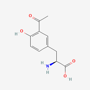 molecular formula C11H13NO4 B1265859 Tyrosine, 3-acetyl- CAS No. 73245-90-6