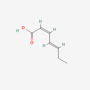 molecular formula C7H10O2 B12658606 2,4-Heptadienoic acid, (2Z,4E)- CAS No. 600716-76-5