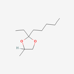 molecular formula C11H22O2 B12658641 2-Ethyl-4-methyl-2-pentyl-1,3-dioxolane CAS No. 94109-32-7