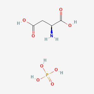 molecular formula C4H10NO8P B12658660 L-aspartic acid phosphoric acid salt CAS No. 170082-99-2