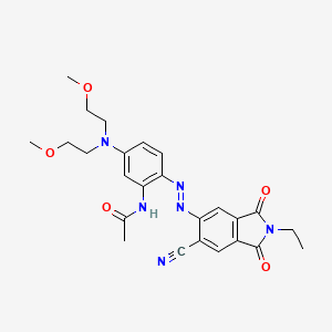 molecular formula C25H28N6O5 B12658664 N-{5-[Bis(2-methoxyethyl)amino]-2-[(E)-(6-cyano-2-ethyl-1,3-dioxo-2,3-dihydro-1H-isoindol-5-yl)diazenyl]phenyl}acetamide CAS No. 479194-50-8