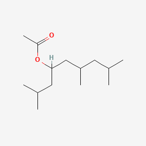 molecular formula C14H28O2 B12658700 1-Isobutyl-3,5-dimethylhexyl acetate CAS No. 71648-37-8