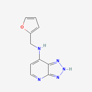 molecular formula C10H9N5O B12658715 N-(furan-2-ylmethyl)-2H-triazolo[4,5-b]pyridin-7-amine CAS No. 34550-43-1