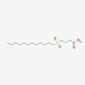 molecular formula C16H32O4S B12658718 Butanoic acid, 4-(dodecylsulfonyl)- CAS No. 154382-35-1