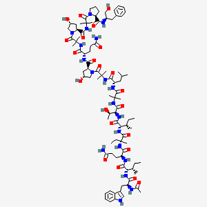 molecular formula C90H139N19O22 B12658790 Zervamicin iib CAS No. 79395-85-0