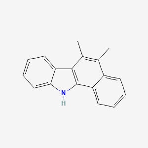 molecular formula C18H15N B12658821 Benzocarbazole, dimethyl- CAS No. 64859-55-8