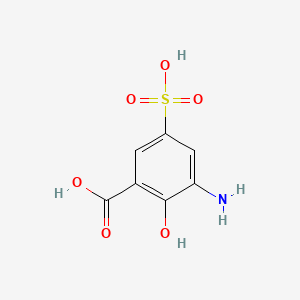 molecular formula C7H7NO6S B1265886 3-氨基-5-磺基水杨酸 CAS No. 6201-86-1
