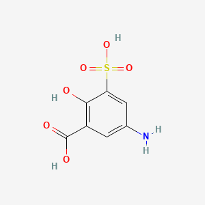 molecular formula C7H7NO6S B1265887 5-Amino-3-sulfosalicylic acid CAS No. 6201-87-2