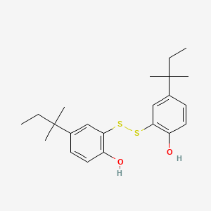 molecular formula C22H30O2S2 B12658879 Dithiobis(4-(1,1-dimethylpropyl)phenol) CAS No. 32074-74-1