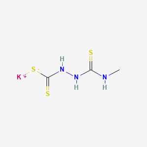 molecular formula C3H6KN3S3 B12658929 Potassium 3-(methylthiocarbamoyl)dithiocarbazate CAS No. 31663-89-5