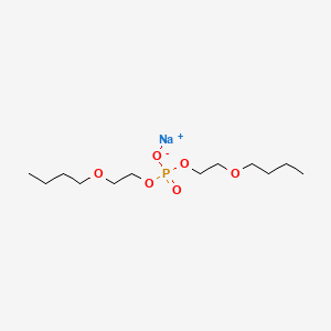 molecular formula C12H26NaO6P B12658933 Sodium bis(2-butoxyethyl) phosphate CAS No. 75239-49-5