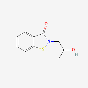 molecular formula C10H11NO2S B12658944 N-(2-Hydroxypropyl)-1,2-benzisothiazolin-3-One CAS No. 4299-13-2