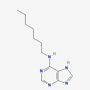 molecular formula C12H19N5 B12658959 N-heptyl-7H-purin-6-amine CAS No. 14814-48-3