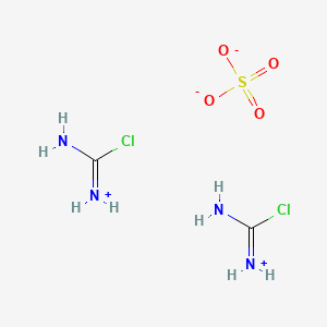 molecular formula C2H8Cl2N4O4S B12658975 Bis(chloroformamidinium) sulphate CAS No. 82657-85-0