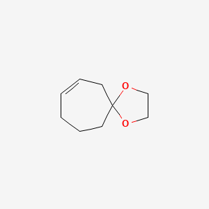 molecular formula C9H14O2 B12658976 1,4-Dioxaspiro[4.6]undec-7-ene CAS No. 7140-60-5