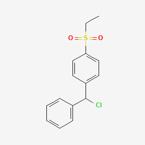 molecular formula C15H15ClO2S B12659010 1-(Chlorophenylmethyl)-4-(ethylsulphonyl)benzene CAS No. 94231-72-8