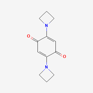 molecular formula C12H14N2O2 B12659015 2,5-Diazetidinyl-1,4-benzoquinone CAS No. 29522-32-5