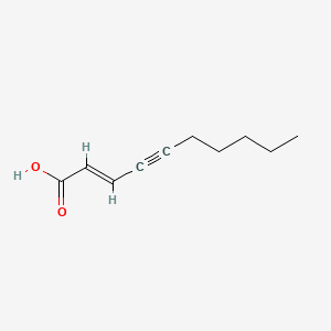 molecular formula C10H14O2 B12659075 (E)-2-Decen-4-ynoic acid CAS No. 78651-48-6