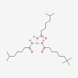 molecular formula C26H52CeO6 B12659081 Bis(isooctanoato-O)(neodecanoato-O)cerium CAS No. 85443-75-0