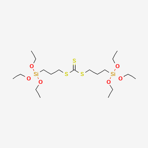 molecular formula C19H42O6S3Si2 B12659108 S,S'-Di-3-triethoxysilylpropyl trithiocarbonate CAS No. 94087-79-3
