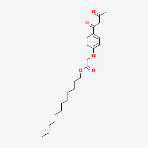molecular formula C24H36O5 B12659111 Dodecyl (4-(1,3-dioxobutyl)phenoxy)acetate CAS No. 93777-21-0