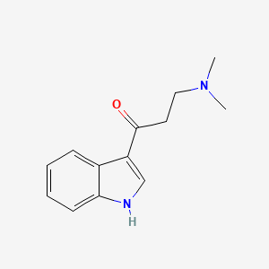 molecular formula C13H16N2O B1265918 Indole, 3-(3-dimethylaminopropionyl)- CAS No. 24955-83-7