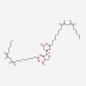molecular formula C42H72O7 B12659187 Sorbitan, di-9,12-octadecadienoate, (all-Z)- CAS No. 93894-44-1