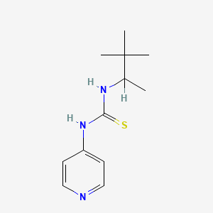 molecular formula C12H19N3S B12659206 1-(4-Pyridyl)-3-(1,2,2-trimethylpropyl)thiourea CAS No. 67027-06-9