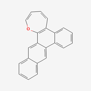 molecular formula C22H14O B12659223 Benz(a)anthryl(5,6-b)oxepine CAS No. 115085-17-1