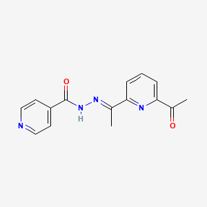 molecular formula C15H14N4O2 B12659229 2,6-Diacetylpyridine monoisonicotinoylhydrazone CAS No. 95014-65-6