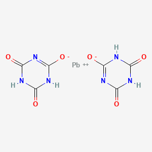 molecular formula C6H4N6O6Pb B12659250 1,3,5-Triazine-2,4,6(1H,3H,5H)-trione, lead salt CAS No. 54554-36-8