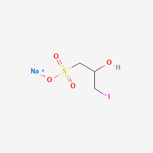 molecular formula C3H6INaO4S B12659266 Sodium 2-hydroxy-3-iodopropanesulphonate CAS No. 4812-15-1