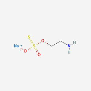molecular formula C2H6NNaO3S2 B12659270 Sodium 2-aminoethyl thiosulphate CAS No. 94023-64-0