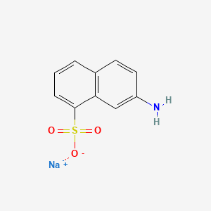 molecular formula C10H8NNaO3S B12659295 Sodium 7-aminonaphthalene-1-sulphonate CAS No. 27931-06-2