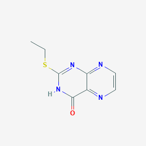 molecular formula C8H8N4OS B12659300 2-(Ethylsulfanyl)pteridin-4(1h)-one CAS No. 14684-56-1