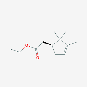 molecular formula C12H20O2 B12659335 3-Cyclopentene-1-acetic acid, 2,2,3-trimethyl-, ethyl ester CAS No. 81907-73-5