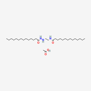 molecular formula C32H65N3O4 B12659384 N,N'-(Iminoethylene)bismyristamide monoacetate CAS No. 93918-58-2