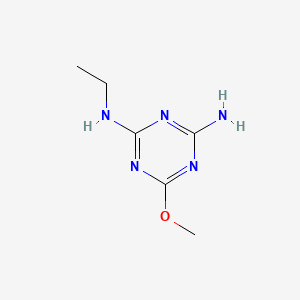 molecular formula C6H11N5O B1265939 2-Amino-4-ethylamino-6-methoxy-s-triazine CAS No. 30360-56-6