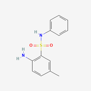molecular formula C13H14N2O2S B12659407 4-Amino-N-phenyltoluene-3-sulphonamide CAS No. 71965-04-3