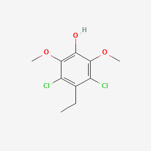 molecular formula C10H12Cl2O3 B12659424 3,5-Dichloro-4-ethyl-2,6-dimethoxyphenol CAS No. 108545-02-4
