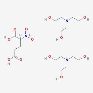 molecular formula C17H37N3O12 B12659427 Bis(tris(2-hydroxyethyl)ammonium) nitroglutarate CAS No. 97552-76-6