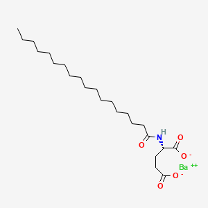 molecular formula C23H41BaNO5 B12659443 barium(2+);(2S)-2-(octadecanoylamino)pentanedioate CAS No. 61745-55-9