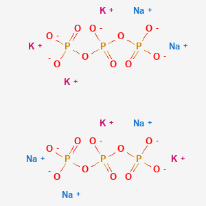 molecular formula K5Na5O20P6 B12659455 Pentapotassium pentasodium bis(triphosphate) CAS No. 24315-83-1